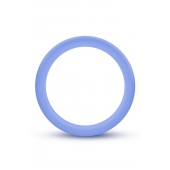 Голубое люминесцентное кольцо Silicone Glo Cock Ring - Blush Novelties - в Камышине купить с доставкой