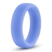 Голубое люминесцентное кольцо Silicone Glo Cock Ring - Blush Novelties - в Камышине купить с доставкой