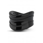 Черное эрекционное кольцо на мошонку Beef Ball Stretcher Snug - Blush Novelties - в Камышине купить с доставкой