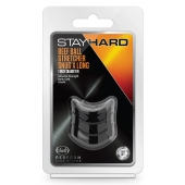 Черное эрекционное кольцо на мошонку Beef Ball Stretcher Snug X Long - Blush Novelties - в Камышине купить с доставкой