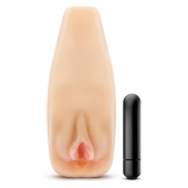Мастурбатор-вагина с вибрацией Soft   Wet Natasha Realistic Beige Masturbator - Blush Novelties - в Камышине купить с доставкой