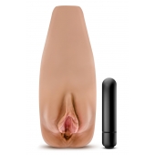 Маструбатор-вагина с вибрацией Soft   Wet Renata Realistic Tan Masturbator - Blush Novelties - в Камышине купить с доставкой