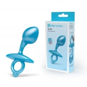 Голубая анальная пробка для массажа простаты Bulb Silicone Prostate Plug - 10,7 см. - b-Vibe - в Камышине купить с доставкой