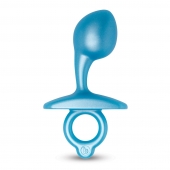 Голубая анальная пробка для массажа простаты Bulb Silicone Prostate Plug - 10,7 см. - b-Vibe - в Камышине купить с доставкой