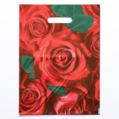 Пакет с цветочным принтом и вырубной ручкой (30х40 см) - Сима-Ленд - купить с доставкой в Камышине