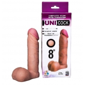 Фаллическая насадка для страпона UNICOCK 8  - 20 см. - LOVETOY (А-Полимер) - купить с доставкой в Камышине
