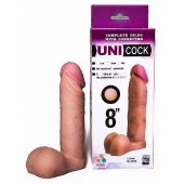 Фаллическая насадка для страпона UNICOCK 8  - 20 см. - LOVETOY (А-Полимер) - купить с доставкой в Камышине