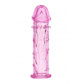 Розовая насадка фаллической формы - 12,5 см. - A-toys - в Камышине купить с доставкой