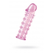 Розовая насадка на пенис с шипами - 12,5 см. - A-toys - в Камышине купить с доставкой