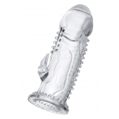 Прозрачная насадка на пенис с шипиками и коготком - 13,5 см. - A-toys - в Камышине купить с доставкой