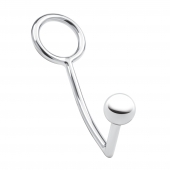 Кольцо на пенис с анальным стимулятором Stainless Steel Anal Hook   Cock Ring - BlueLine - в Камышине купить с доставкой