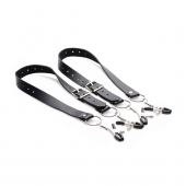 Ремни с зажимами для половых губ Spread Labia Spreader Straps with Clamps - XR Brands - купить с доставкой в Камышине