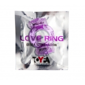 Фиолетовое виброкольцо с двумя вибропульками - Toyfa Basic - в Камышине купить с доставкой