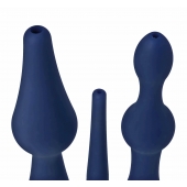 Набор из 3 универсальных насадок для анального душа Universal 3 Piece Silicone Enema Attachment Set - XR Brands - купить с доставкой в Камышине