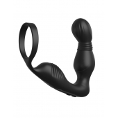 Черный вибростимулятор простаты с эрекционным кольцом Ass-Gasm Pro P-Spot Milker - Pipedream - в Камышине купить с доставкой