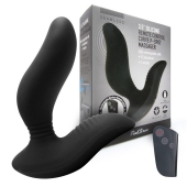 Черный вибромассажер простаты 3,5’’ Remote Control Curve P-spot Massager - 12 см. - Erokay - в Камышине купить с доставкой