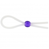 Прозрачное лассо с фиолетовой бусиной SILICONE COCK RING WITH BEAD LAVENDER - NMC - в Камышине купить с доставкой