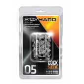 Прозрачная насадка с капельками STAY HARD COCK SLEEVE 05 CLEAR - Blush Novelties - в Камышине купить с доставкой