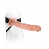 Фаллопротез телесного цвета Hollow Strap-On - 29 см. - Pipedream - купить с доставкой в Камышине