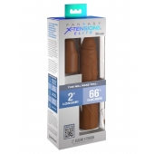 Коричневая насадка на член 2  Silicone X-tension - 20,3 см. - Pipedream - в Камышине купить с доставкой