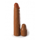 Коричневая насадка на член 2  Silicone X-tension - 20,3 см. - Pipedream - в Камышине купить с доставкой