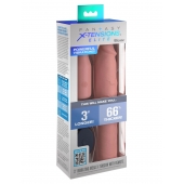 Телесная вибронасадка на член 3  Vibrating Mega X-tension with Remote - 22,9 см. - Pipedream - в Камышине купить с доставкой