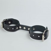 Черные кожаные наручники-фиксатор - Sitabella - купить с доставкой в Камышине