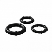 Набор из 3 черных эрекционных колец Babooom Ring Set - Adrien Lastic - в Камышине купить с доставкой