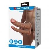 Реалистичная полая насадка на член для двойного проникновения Yairon - 17,5 см. - Baile - купить с доставкой в Камышине