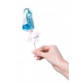 Голубой леденец в форме члена со вкусом блю кюрасао - 80 гр. - Sosuчki - купить с доставкой в Камышине