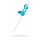 Голубой леденец в форме члена со вкусом блю кюрасао - 80 гр. - Sosuчki - купить с доставкой в Камышине