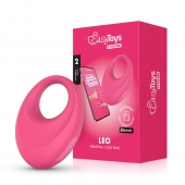 Розовое интерактивное эрекционное виброкольцо Leo - Easy toys - в Камышине купить с доставкой