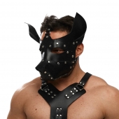 Черная кожаная маска «Собака» - Crazy Handmade - купить с доставкой в Камышине