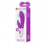 Лиловый вибратор-кролик Naughty Bunny - 19,8 см. - Baile