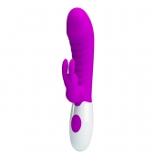 Лиловый вибратор-кролик Naughty Bunny - 19,8 см. - Baile