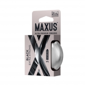 Черные утолщенные презервативы MAXUS Extra Strong с железным кейсом - 3 шт. - Maxus - купить с доставкой в Камышине