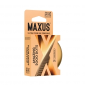 Точечные презервативы MAXUS 2000 Amazing Dots с железным кейсом - 3 шт. - Maxus - купить с доставкой в Камышине