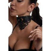 Фигурный чокер с узорами и золотистой фурнитурой - Crazy Handmade - купить с доставкой в Камышине