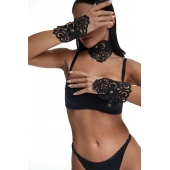 Фигурный набор для БДСМ-игр с узорами и золотистой фурнитурой - Crazy Handmade - купить с доставкой в Камышине