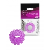 Лиловое эрекционное кольцо с 2 рядами стимулирующих шариков - Erowoman-Eroman - в Камышине купить с доставкой