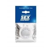 Эрекционное кольцо со стимулирующими шариками сверху и снизу - Sex Expert - в Камышине купить с доставкой