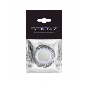 Эластичное эрекционное колечко с черными «ресничками» - Sextaz - в Камышине купить с доставкой
