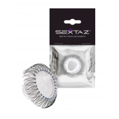 Эластичное эрекционное кольцо с длинными черными «ресничками» - Sextaz - в Камышине купить с доставкой