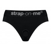 Черные трусики для насадок Heroine Lingerie Harness - size XL - Strap-on-me - купить с доставкой в Камышине