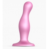 Розовая насадка Strap-On-Me Dildo Plug Curvy size M - Strap-on-me - купить с доставкой в Камышине
