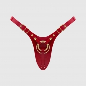 Красный пояс для фиксации насадок Strap-On-Me Leatherette Harness Fabulous - Strap-on-me - купить с доставкой в Камышине