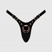 Черный пояс для фиксации насадок Strap-On-Me Leatherette Harness Fabulous - Strap-on-me - купить с доставкой в Камышине