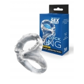 Прозрачное двойное эрекционное кольцо - Sex Expert - в Камышине купить с доставкой