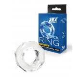 Прозрачное эрекционное кольцо в форме гайки - Sex Expert - в Камышине купить с доставкой