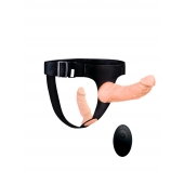 Женский страпон с 2 насадками, вибрацией и пультом ДУ - Erowoman-Eroman - купить с доставкой в Камышине